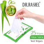 DR. RASHEL Aloe Vera Face Wipes, Boosts Skin Oxygen, Clear Dirt, Remove Makeup