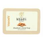 Vagads Khadi Almond Soap 125gm, Refreshing Bathing Bar, Goodness Of Almond Oil Pack Of 3