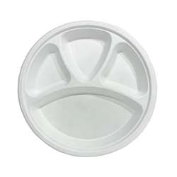 Disposable Bagasse Plates -27.5 cms 4 Compartments