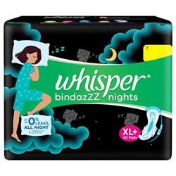 Buy Whisper Bindazzz Nights XL+ 40 U Online at Best Price