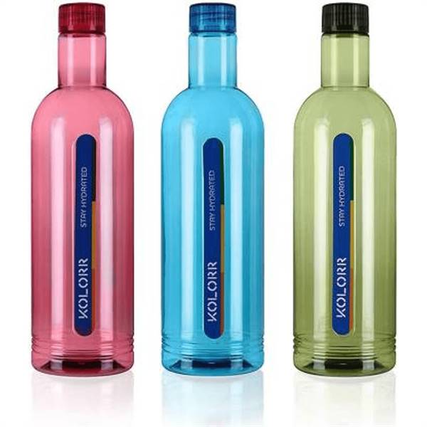 KOLORR Aura Premium Plastic PET Fridge Bottle Set Multicolour