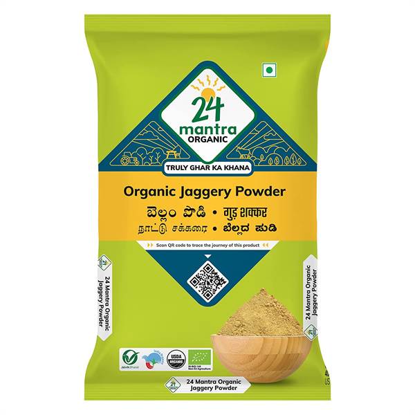 24 Mantra Organic Jaggery (Gud) Powder - 500 gms