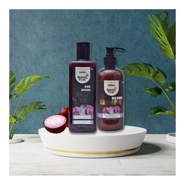 BEAUTYPOST Combo Set (Red Onion Hair Oil+Red Onion Shampoo), 250ml