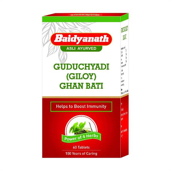 Baidyanath Nagpur Guduchyadi Ghan Bati- 60 Tablets Natural Immunity Booster