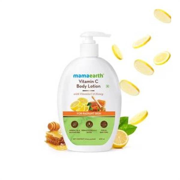 Mamaearth Vitamin C Body Lotion with Vitamin C and Honey for Radiant Skin- 400 ml