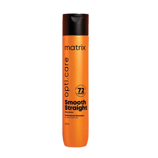 Matrix Opti Care Smooth Straight Professional Shampoo with Shea Butter, Frizz-free Hair,Paraben Free