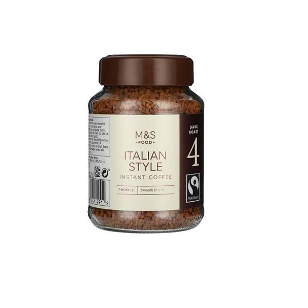 M&S Italian Style Instant Coffee- 4 Dark Roast Imported