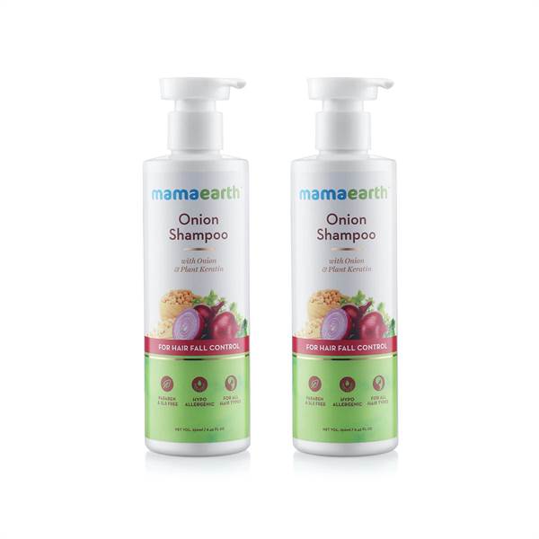 Mamaearth Onion Shampoo for Hair Growth and Hair Fall Control (250 ml) Pack Of 2