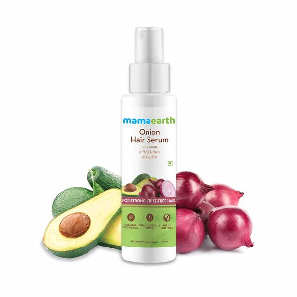 Mamaearth Onion Hair Serum with Onion and Biotin for Strong, Frizz Free Hair
