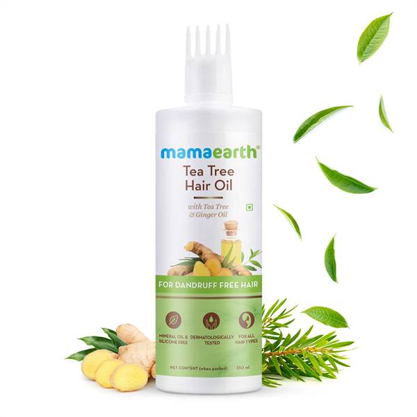 Mamaearth Tea Tree Hair Oil with Tea Tree and Ginger Oil for Dandruff Free Hair
