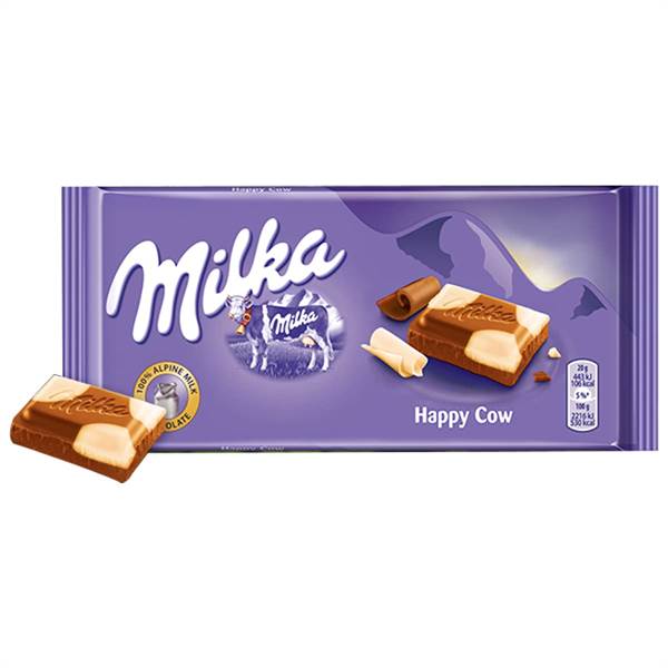 milka 100 % Alpine Milk & White Chocolate Happy Cow (IMPORTED FROM