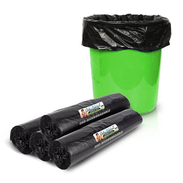 Premium OXO - Biodegradable Garbage Bags 24 X 32 Inches (Large) 60 Bags(4  rolls)
