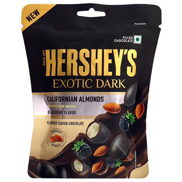 Buy Hersheys Exotic Dark Almond Blackberry Flavor Chocolate 90 gms