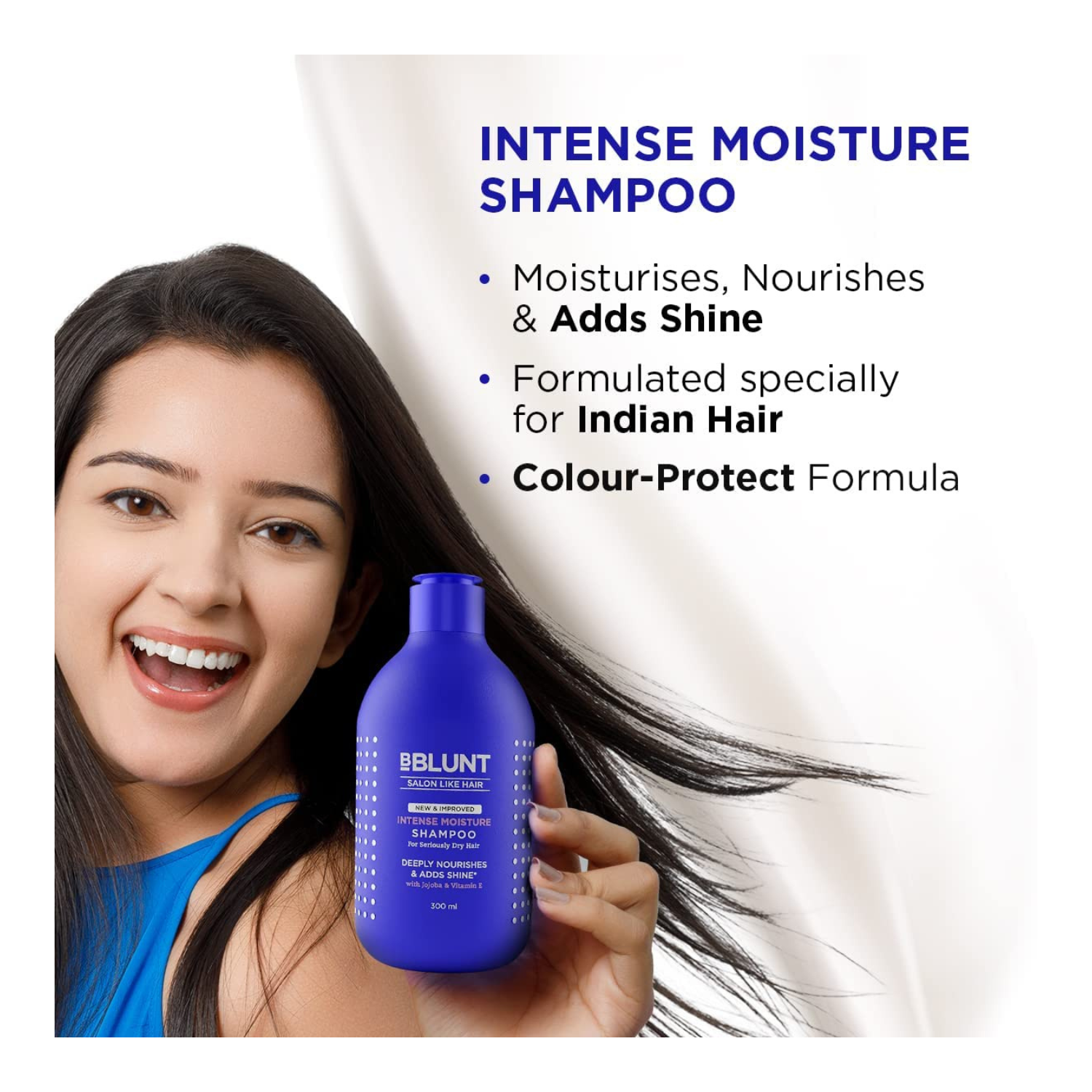 Buy BBLUNT Intense Moisture Shampoo With Jojoba And Vitamin E For Dry ...