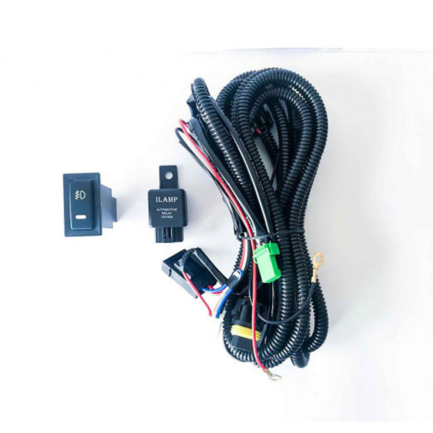 Fog Lamp Wiring Kit With Switch and Relay Universal for All Cars