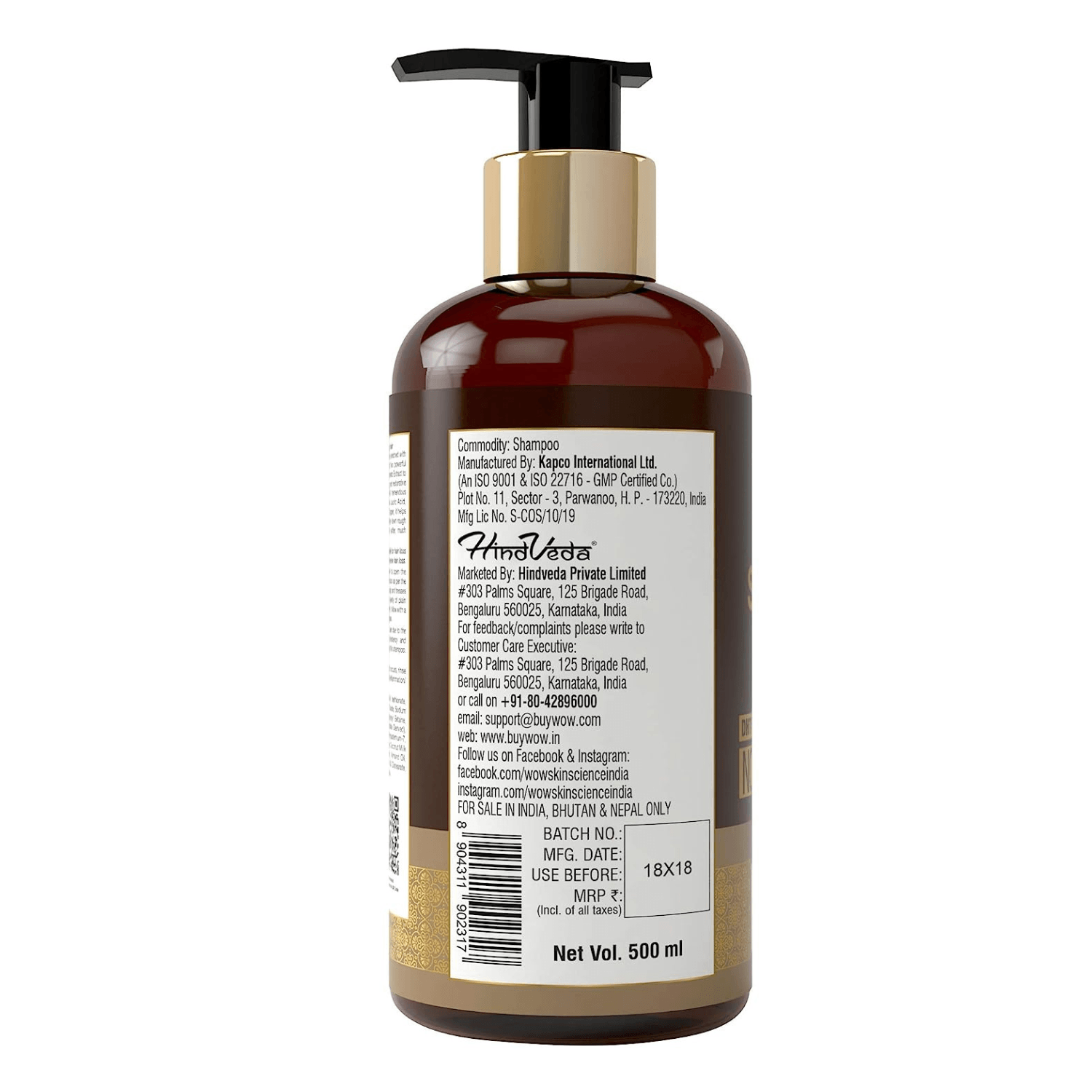 Buy WOW Skin Science Coconut Milk Shampoo 500 ml online at best price