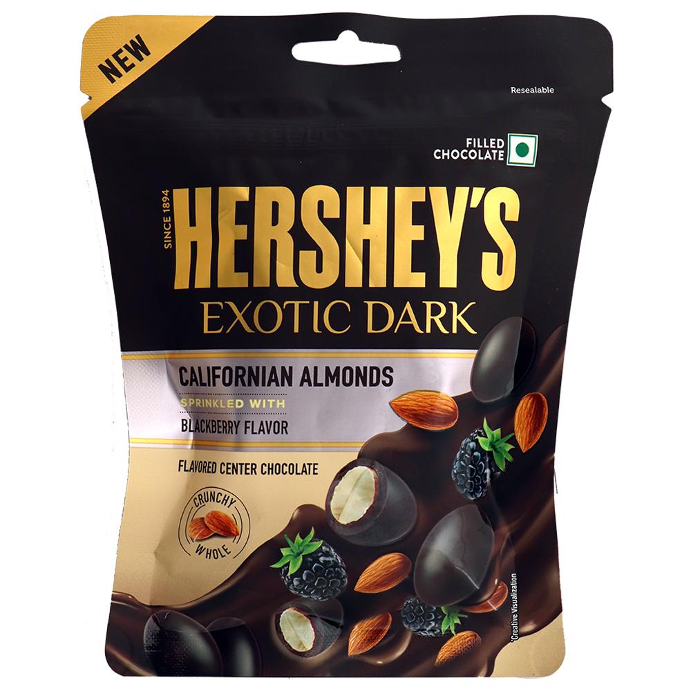 Buy Hersheys Exotic Dark Almond Blackberry Flavor Chocolate 90 gms